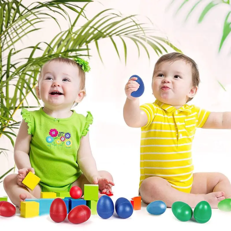 18 шт яичные шейкеры пластиковые яйца музыкальные для детей maracas ударные игрушки |