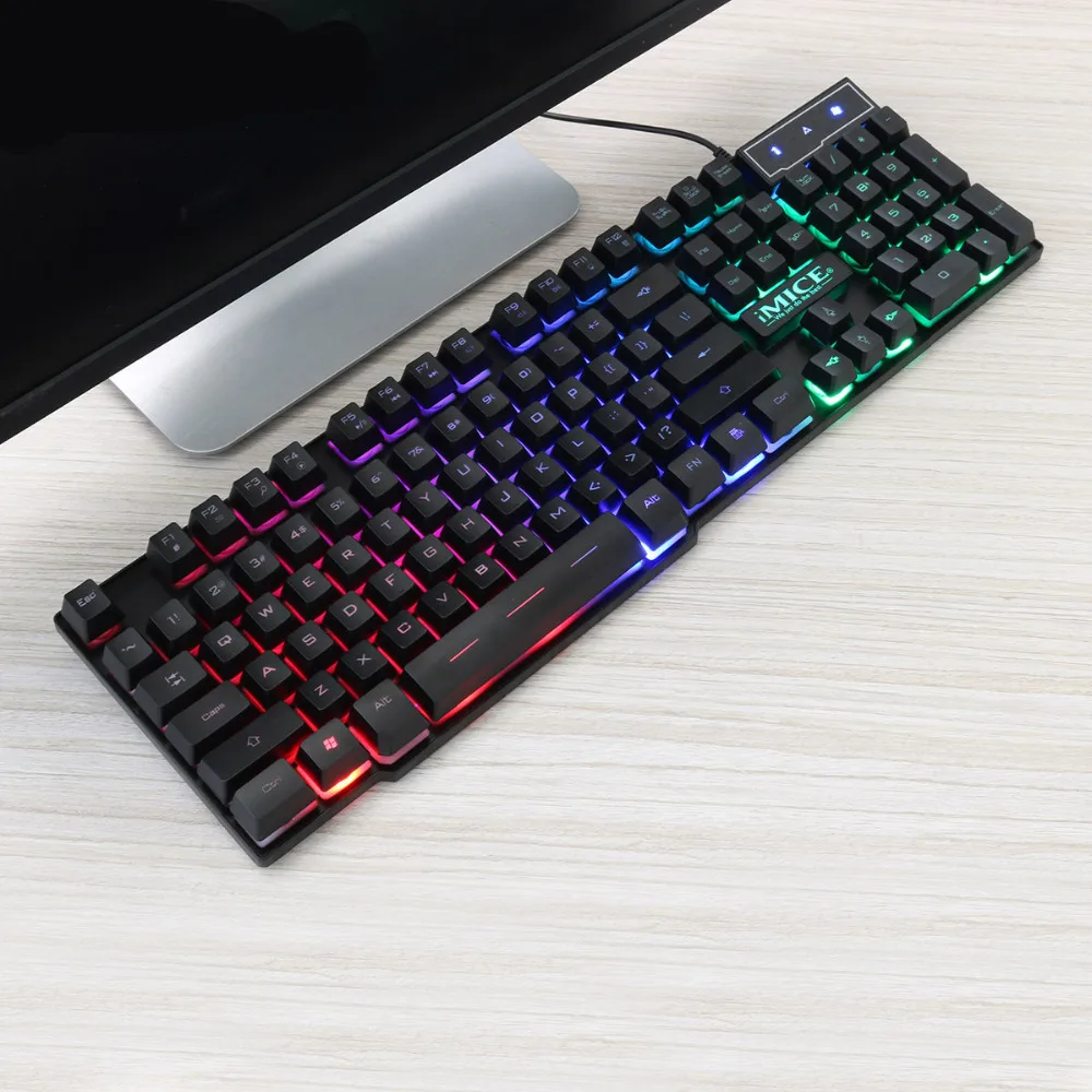 Игровая клавиатура iMice с RGB подсветкой механическая на ощупь 104 клавиш игровые