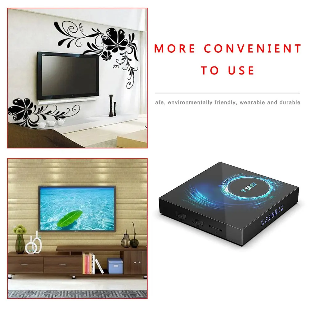 

T95 Smart Wireless TV Box 6K High Definition Media Player 2.4G Wifi Dual Frequency Set-Top Box Voice Assistant Box