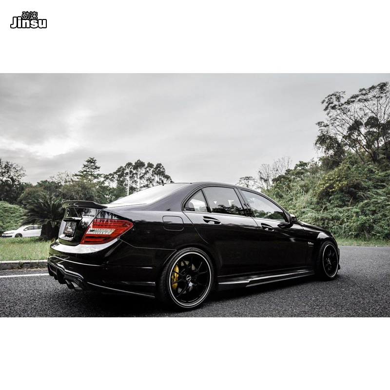 V стиль спойлер заднего багажника из углеродного волокна для Benz C class c180k c200 c250 c350