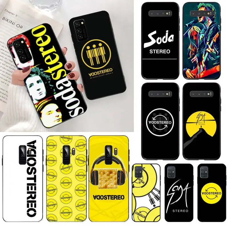 HUAGETOP содовая стерео лента черный чехол для телефона Корпус Samsung S20 plus Ultra S6 S7 edge S8 S9