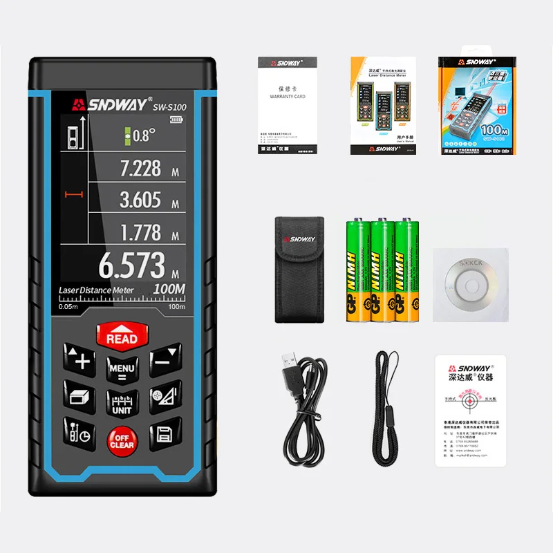 Цифровой лазерный дальномер SNDWAY 2 4 дюйма 50 м 70 100 | Инструменты