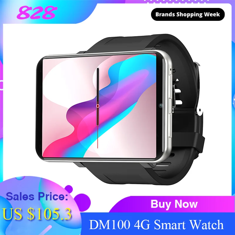 DM100 4G Смарт часы спортивные Android 7 1 16 Гб/32 ГБ 2 86 дюймов сенсорный экран Поддержка Nano