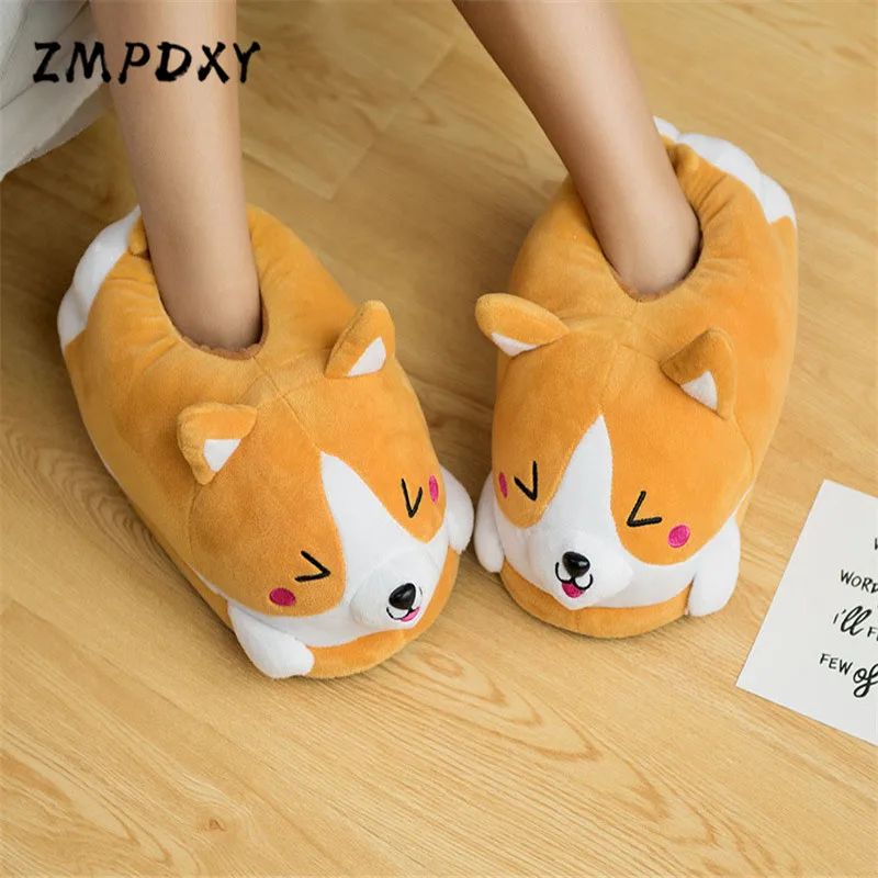 

Ladies Winter Cartoon Animal Slipper indoor Warm Plush Home Women's Unisex Fuzzy Slides Female Cotton Shoes Floor Flip Flops Hot