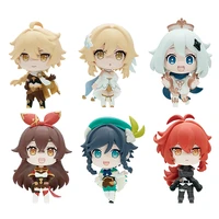 genshin impact lumine diluc ragnvindr bandai genuine gacha toys cute paimon anime figure collectible model doll gifts for kids