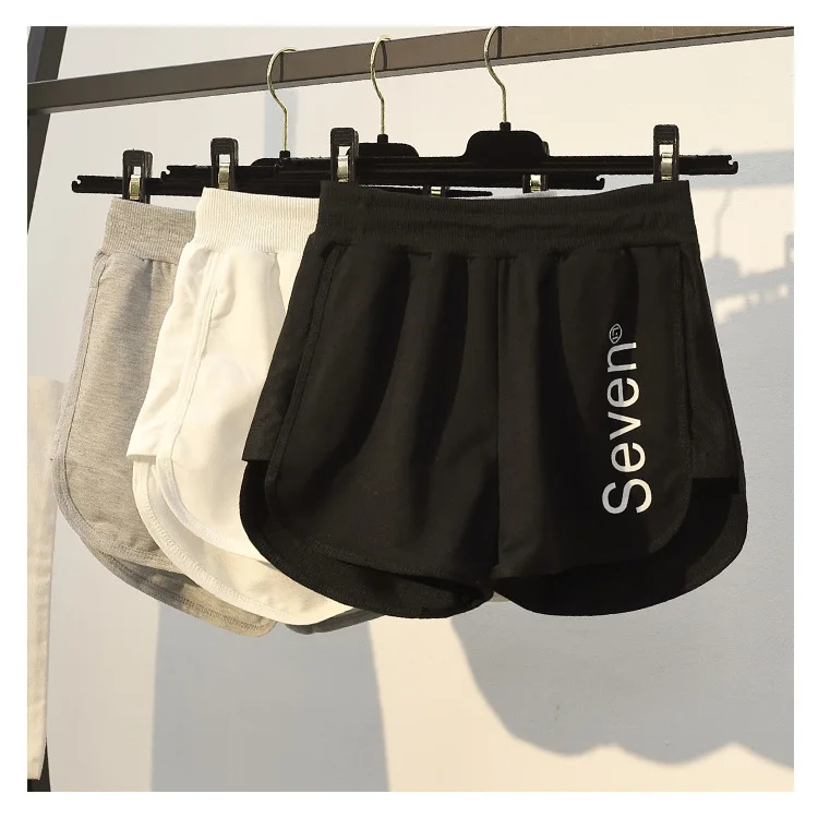 Спортивные короткие женские летние широкие брюки большого размера для бега с