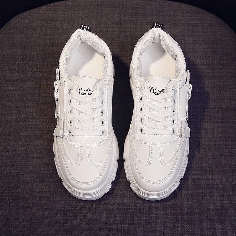 2019 новые повседневные женские кроссовки обувь на платформе со шнуровкой женская