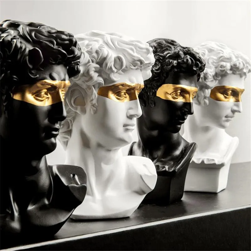 Абстрактный персонаж скульптура из смолы европейская статуя Дэвида аксессуары