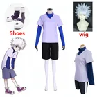Костюм для косплея Hunter x Hunter Killua Zoldyck, костюм для косплея на заказ, униформа и парик Killua Zoldyck
