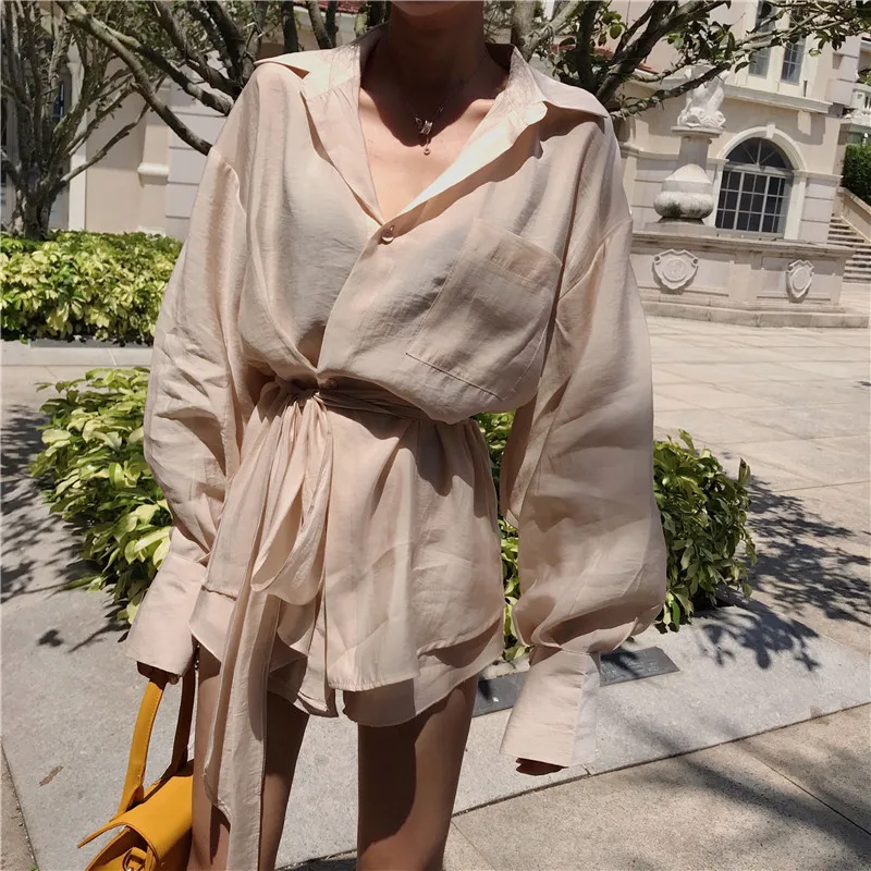 Женский костюм из 2 предметов корейская мода летняя длинная рубашка шорты наборы