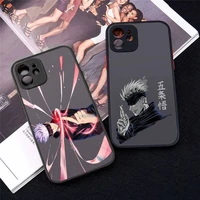 jujutsu kaisen phone case for iphone 12 11 mini pro xr xs max 7 8 plus x matte transparent cover