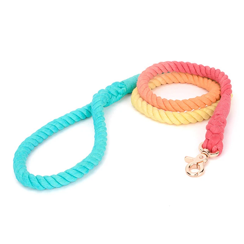 

150Cm Dog Leash Round Cotton Dogs Lead Rope New Colorful Pet Long Leashes Belt Outdoor Dog Walking Training Leads Ropes