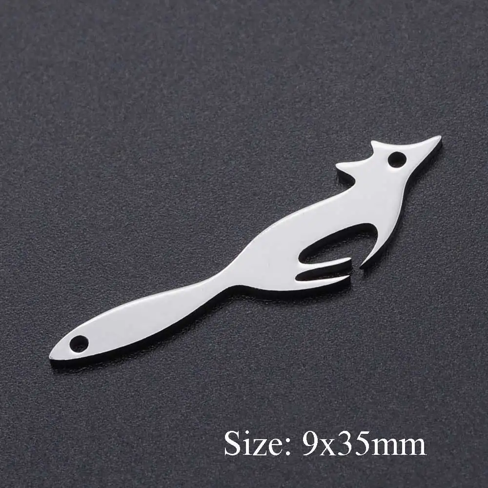 5 шт./лот 100% подвески из нержавеющей стали в форме лисы оптовая продажа никогда не