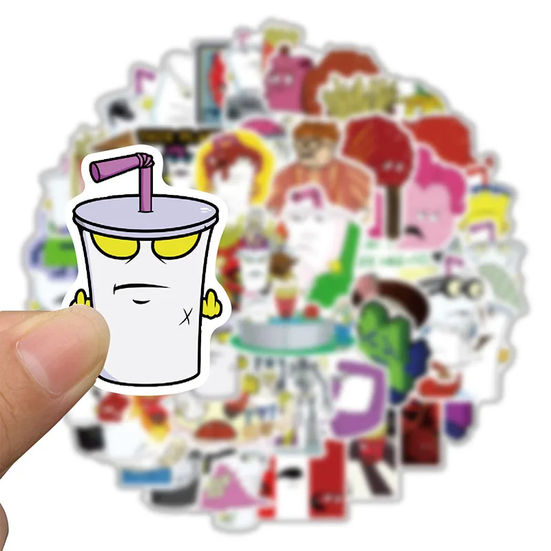 

10/30/50Pcs/set Cartoon Anime Aqua Teen Hunger Force Graffiti Sticker For Diy Luggage Kids Laptop Skateboard Case Guitar Helmet