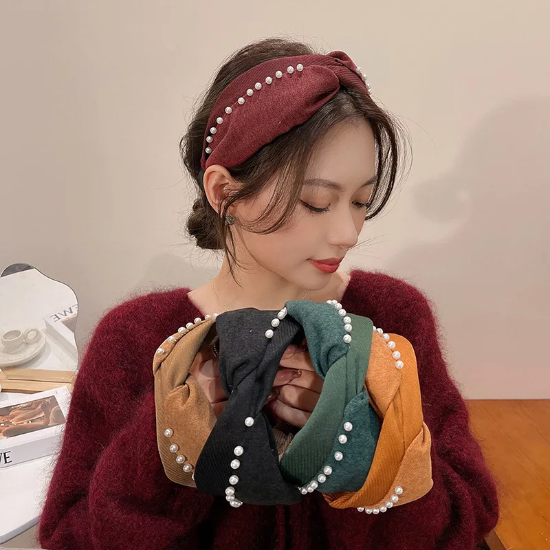 

Brand Christmas High-end Hairpin Headband Female Wild Hairband Retro French Leopard Print Braided Headband Headband