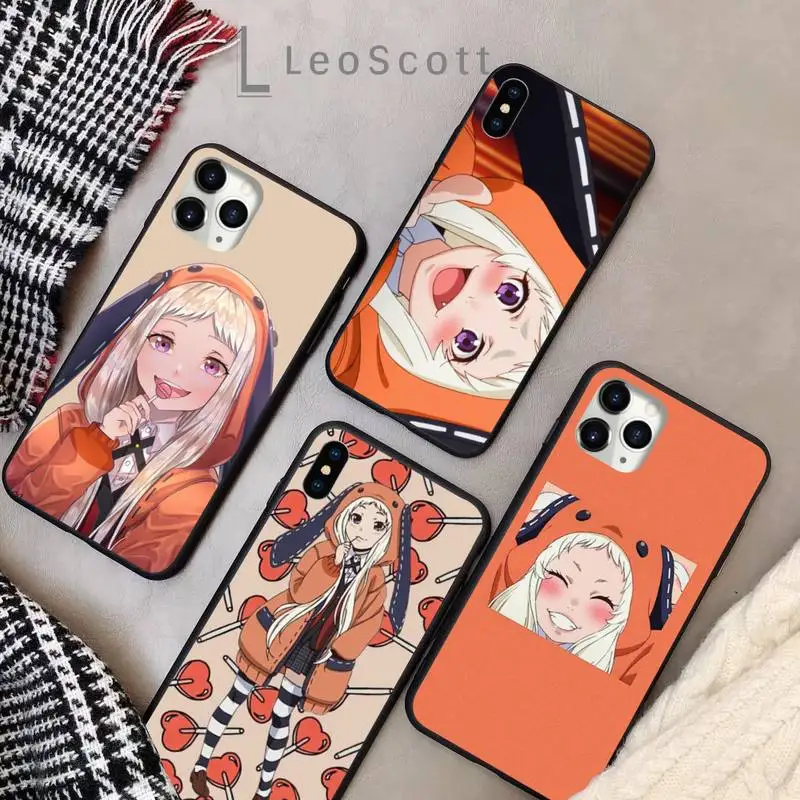 

Crazy Excitement anime Kakegurui Runa Phone Case for iPhone 11 12 pro XS MAX 8 7 6 6S Plus X 5S SE 2020 XR Soft silicone