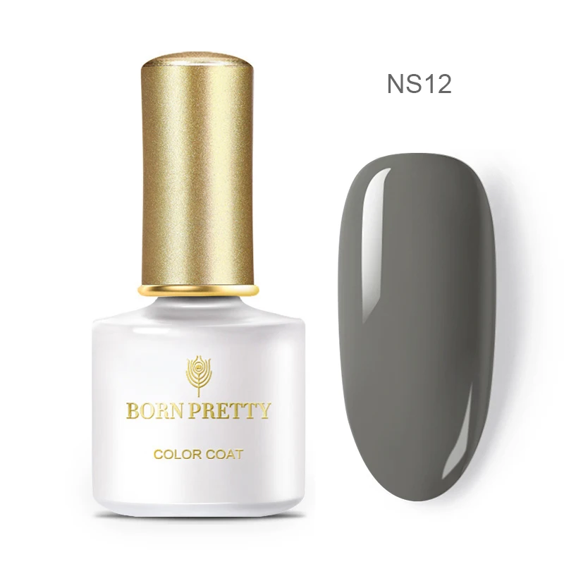 NS12 BORN PRETTY чистый цветной гель для ногтей, лак для ногтей, цветной лак для ногтей, отмачиваемый УФ светодиодный Гель-лак, базовое верхнее покрытие, 6 мл для маникюра своими руками - Цвет: NS12