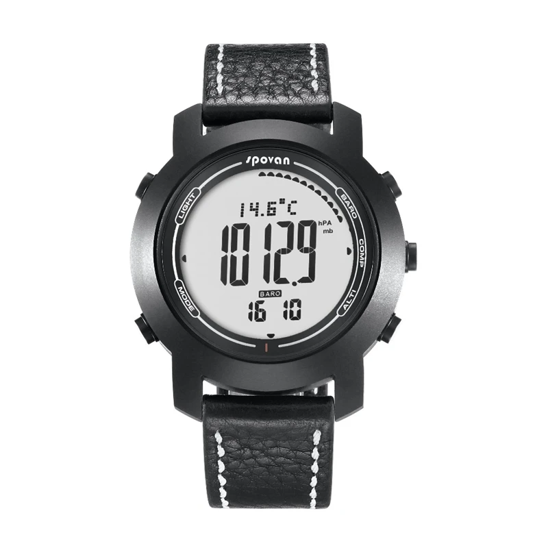 SPOVAN Sports Watch for Men Digital Compass Altimeter Barometer Thermometer Chronograph Wristwatch Waterproof Clock Reloj Hombre