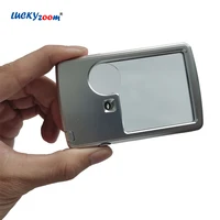 3x 6x rectangular led magnifying glass portable mini illuminated magnifier with led light pocket reading lupa elderly lupe