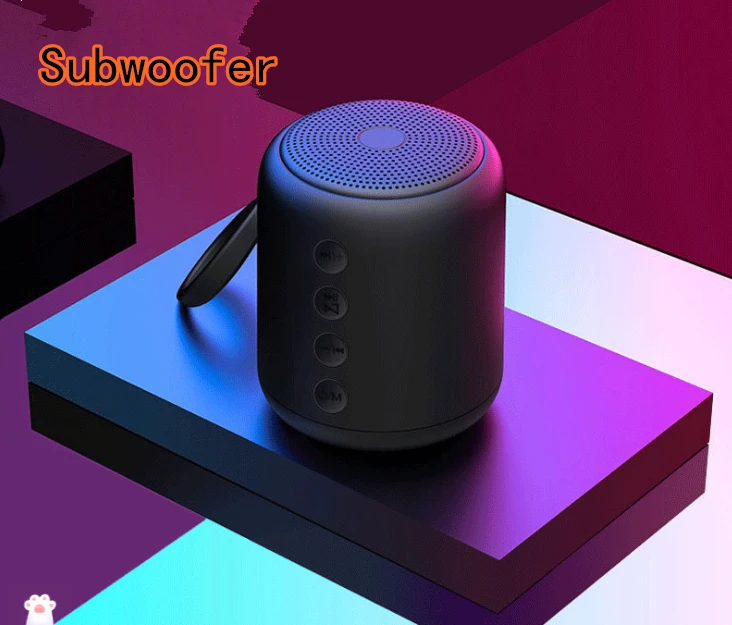 Мини Портативная Bluetooth колонка сабвуфер Беспроводная басовый звук стерео Fm радио