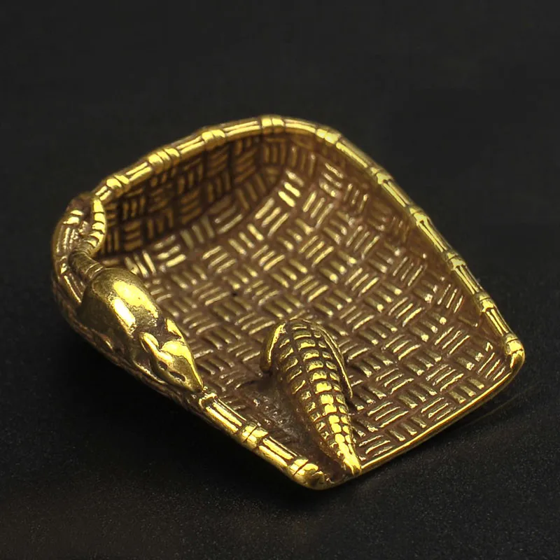 Брелки из чистой меди Duspan крыса крадущая Кукуруза ручная работа Подвески