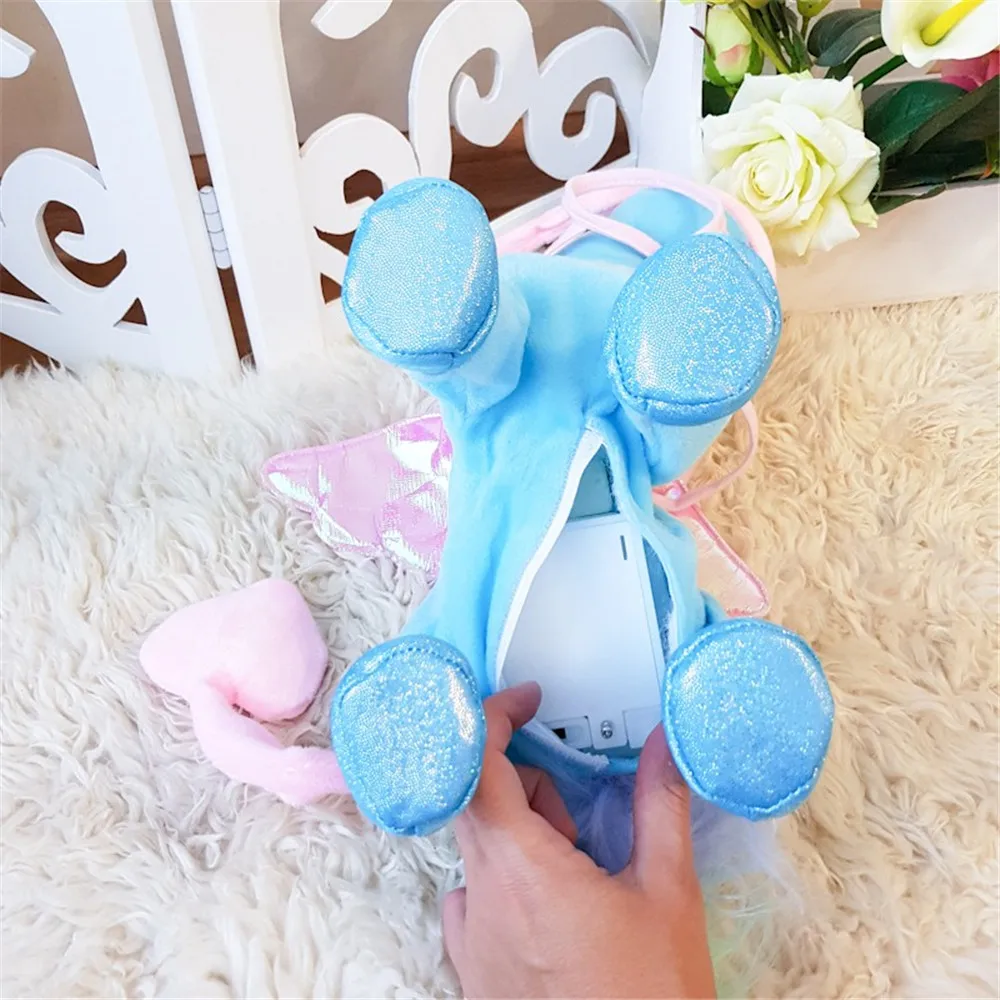 Juguetes el&eacute;ctrica caminar Peluche de unicornio de juguete Animal relleno caballo m&uacute;sica mu&ntilde;eca para los ni&ntilde;os regalos de navidad-3