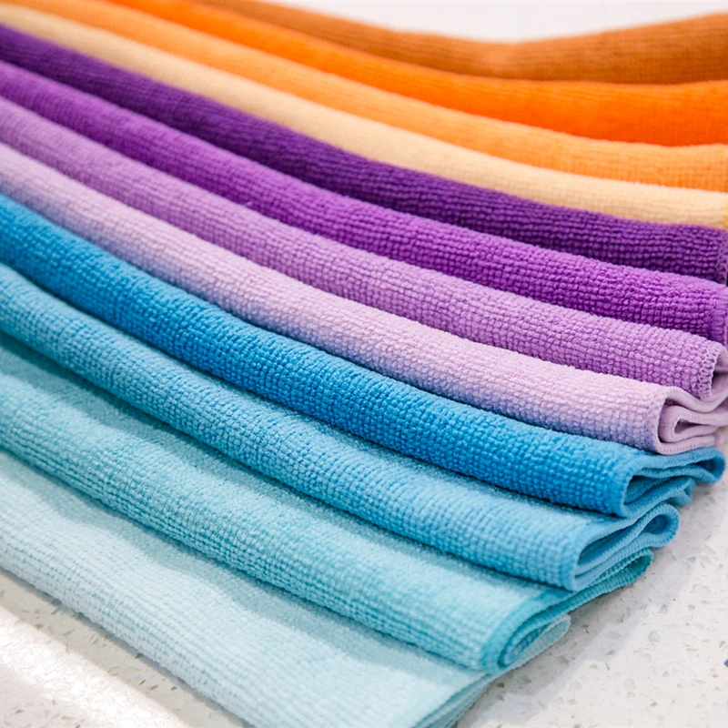 10 шт ткань из микрофибры Брендовое кухонное полотенце цветная салфетка для