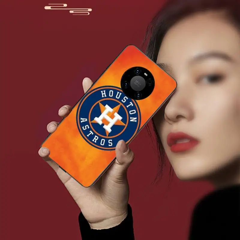 

0 Houston Astros Black TPU Phone Case For Huawei P20 30 40 Pro Mate 20x 30 40 Pro Nova6 7 Honor 9X 10