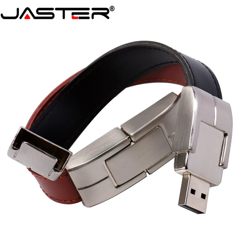 USB флеш накопитель JASTER в кожаном ремешке 2 0 дюйма 4 64 Гб|USB флэш-накопители| |