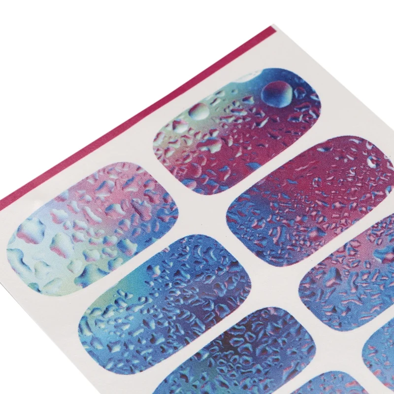 1 лист 3D Для женщин нейл арта с изображением голубого океана капли наклейка для