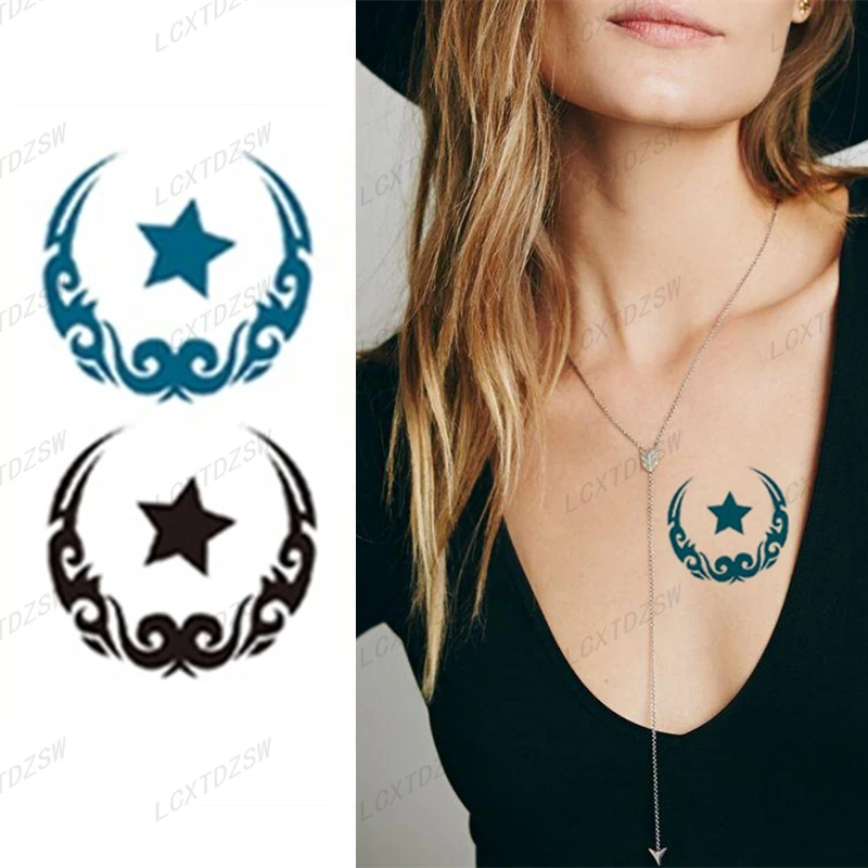 Waterproof Temporary Tattoo Stickers Rattan Flower Women's Chest Art Waist Glitter Sticker Heart Tattoos fake Sticker Women Male