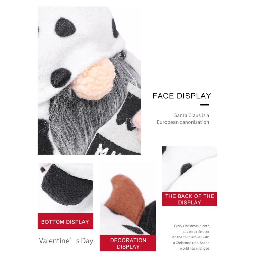 Безликая корова куклы кулон на День Благодарения Алфавит шаблон праздничная