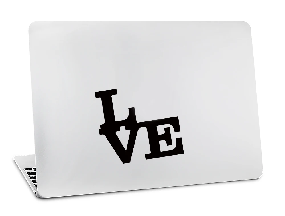 T3001 Любовный текст силуэт наклейка с символом для Macbook Skin Air 11 13 Pro 13 15 17 retina для ноутбука Apple клавиатура виниловая белая наклейка - Цвет: T3001