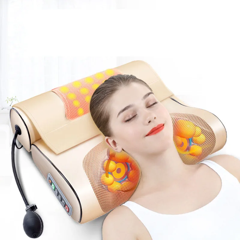 

Electric Household Pillow Magnetic Therapy Cervical Massager Heating Infrared Multi-Function Shoulder Kneading Massage Pillow