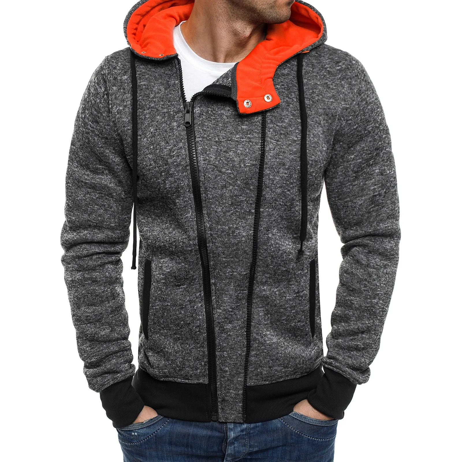

ZOGAA 2018 Men Hoodies Zipper Sweatshirts Streetwear Hooded Coat Regular Casual Pullovers Fashions Man Clothing