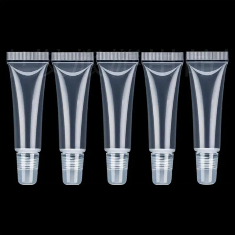 

10PCS 8/10/15ML Empty Lip Gloss Tubes Lipstick Tube Lip Balm Soft Tube Makeup Squeeze Clear Lip Gloss Tube Container Bottles