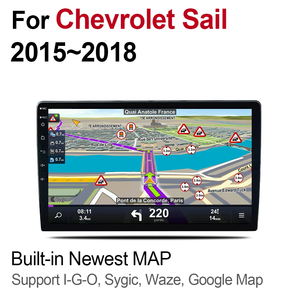 Для Chevrolet Sail 3 Sail3 Springo EV Chevytaxi Premium 2015 ~ 2018 2din GPS Радио BT Navi карта мультимедийная