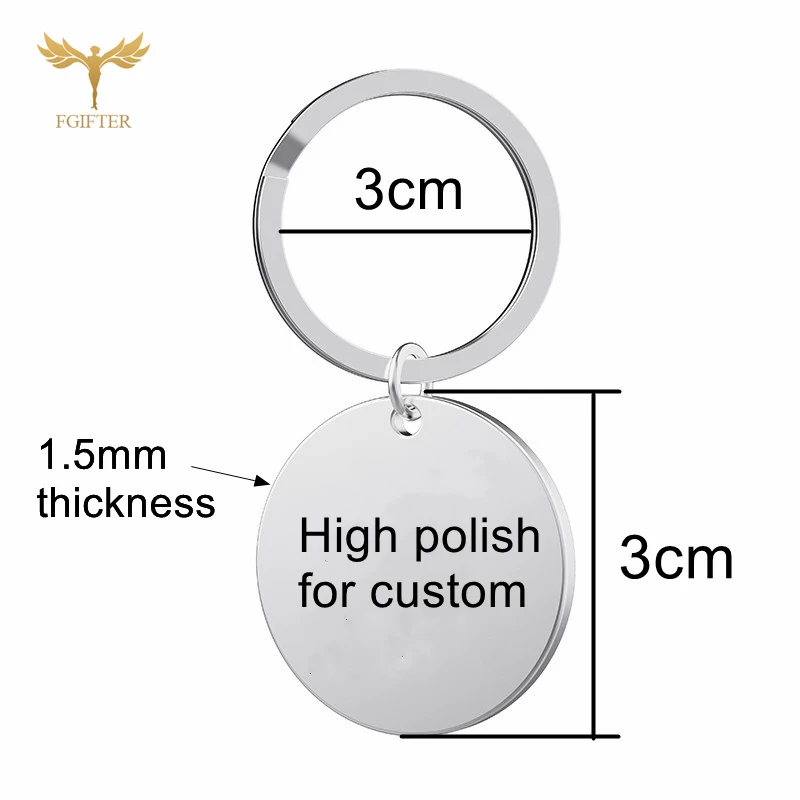 Брелок для ключей из нержавеющей стали аксессуары изготовления на заказ