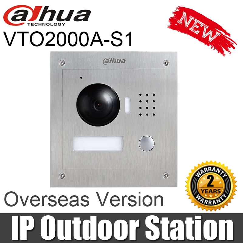 Dahua VTO2000A-S1 1.3MP видео телефон двери P2P металлическая наружная станция дистанционного домофона мобильное приложение ночного видения замена VTO2000A