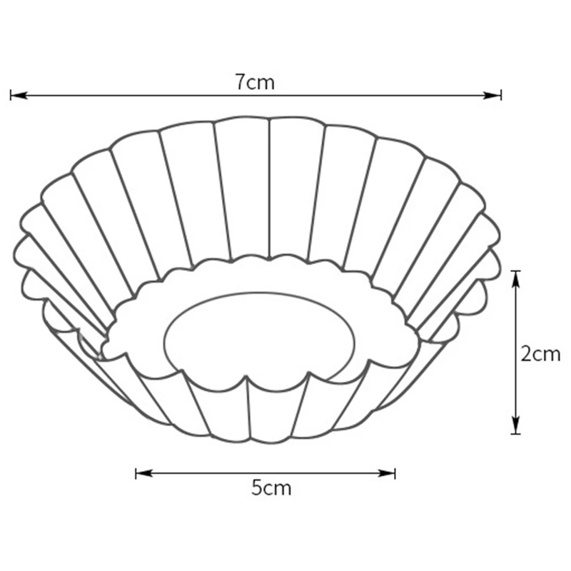 100 шт./лот бумажные стаканчики для кексов форма яиц алюминиевая печенья торта
