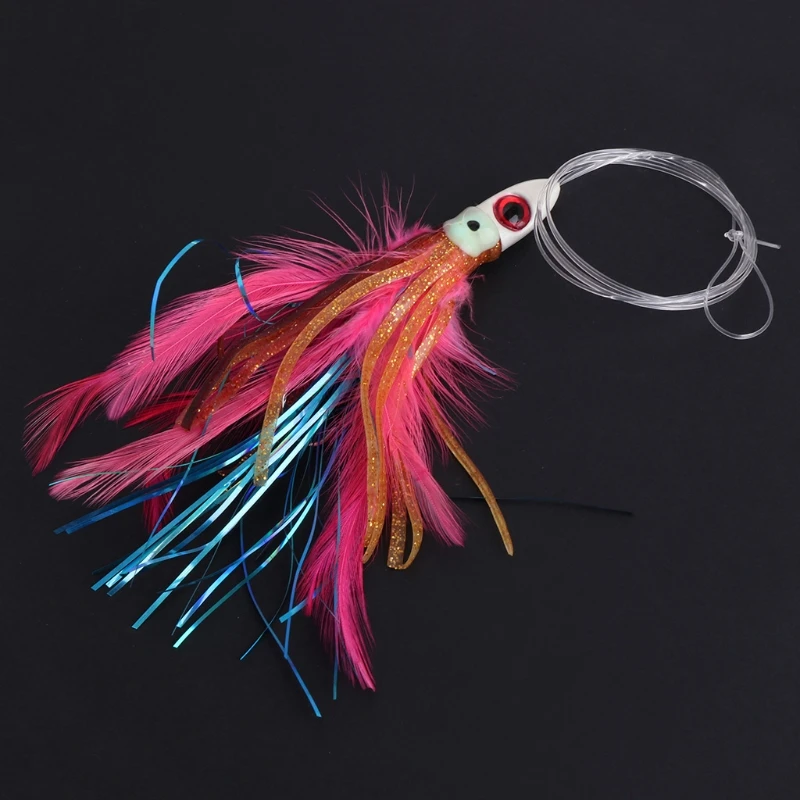 Рыболовная приманка со свинцовой головкой перо аксессуары для троллинговой юбки