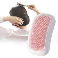 durable scalp massager anti hair loss high frequency silicone comb teeth detachable hair massager comb for women