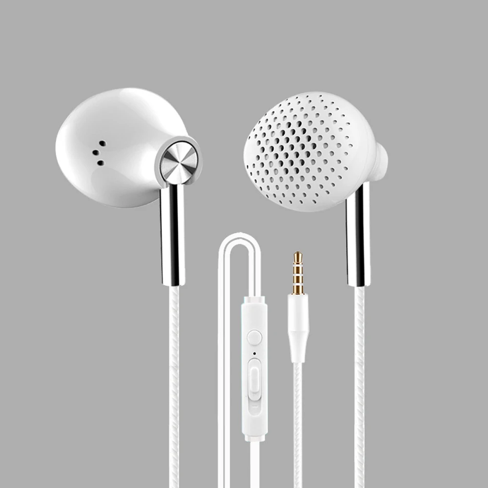 white OLLIVAN 6D игровая гарнитура в уши, спортивные наушники, проводные, супер бас 3,5 мм, наушники с трещинами, вкладыши с микрофоном, бас стерео наушники - Цвет: white