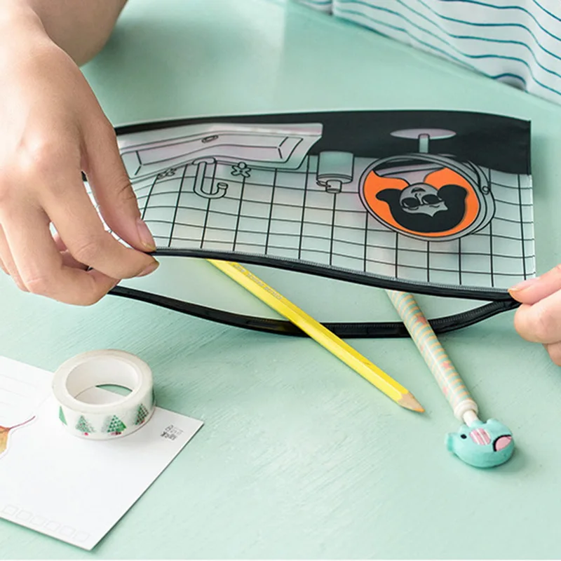 Новый ПВХ прозрачный водонепроницаемый карандаш сумка органайзер для хранения