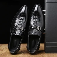 crocodile shoes black business shoes men oxford leather suit shoes men italian formal dress sapato social masculino mariage 2021
