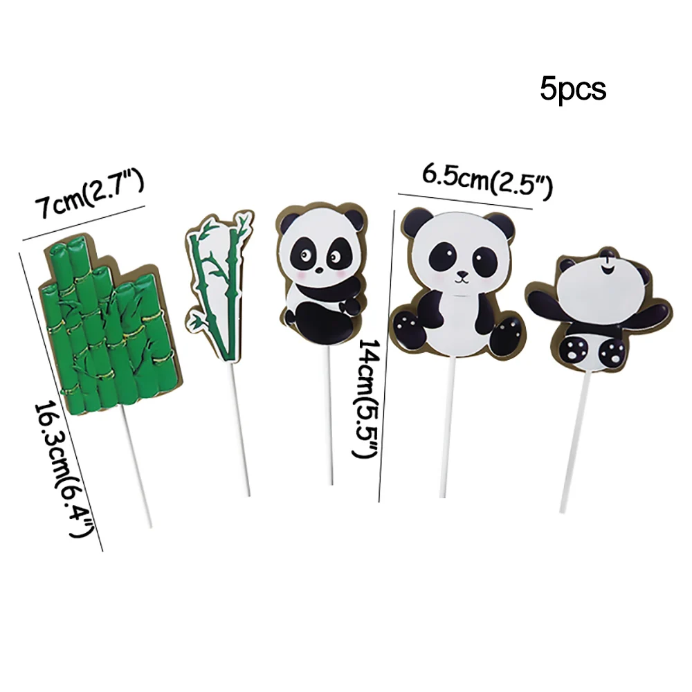 

Cartoon Panda Theme Children's Disposable Tableware Set Happy Birthday Party Banner Decoration Kid's Favorite Holiday Supplies