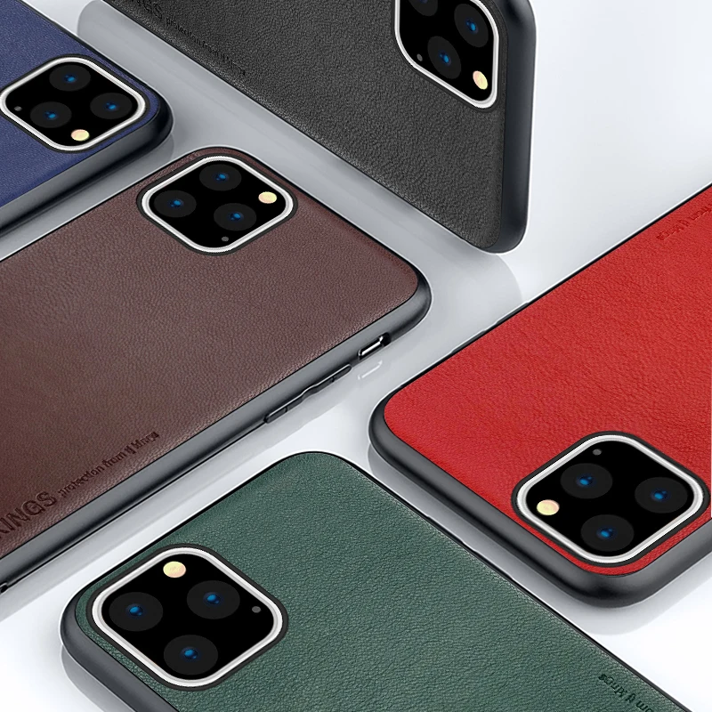 Bonola Lambskin Case For iPhone11Pro Max/11Pro/11 High Grade Genuine Leather iPhone11Pro/11/11max Anti-fall Cover |