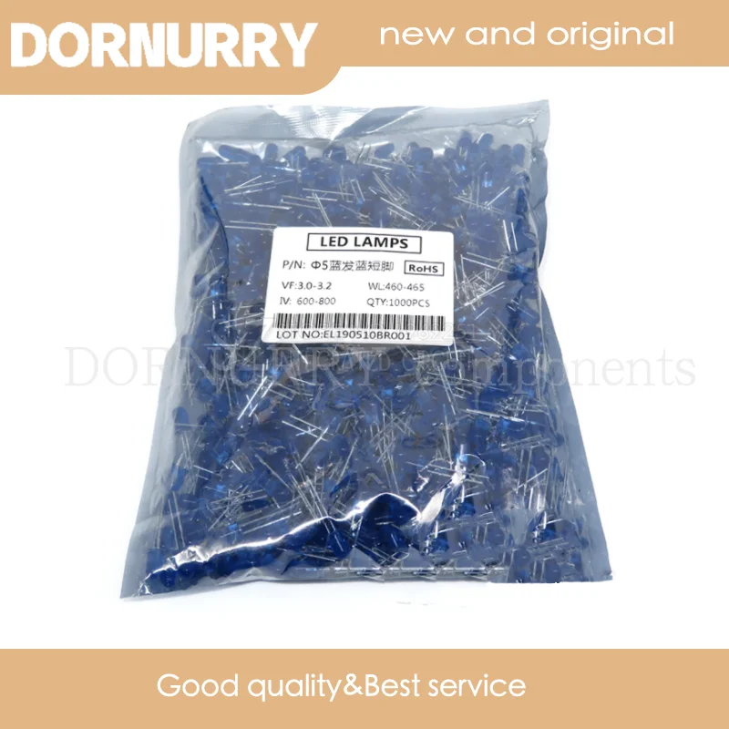 

1000pcs Blue clight-emitting diodes Blue turn Blue 3mm led new and original Dornurry