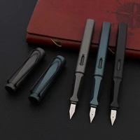 2020 frosted black 870 green dark grey fountain pen eff nib big clip plastic ink pens stationery school office supplies
