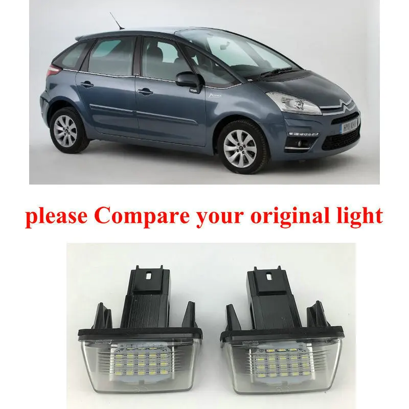 

Car Accessories Special Car License Plate Lamp For citroen c4 picasso 2006-2012 automotive goods car products canbus error free